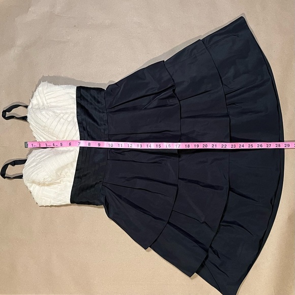 ✨NWoT✨🏷BCBGMAXAZRIA: Black/Cream Fit & Flare Tuxedo Cocktail🍸Dress - Picture 15 of 15